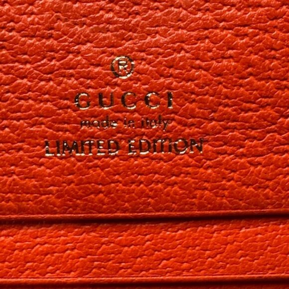 Gucci GG Marmont Flora Multi+Orange Limited Ed Wallet + dusty + box + COA EUC! - Picture 7 of 13